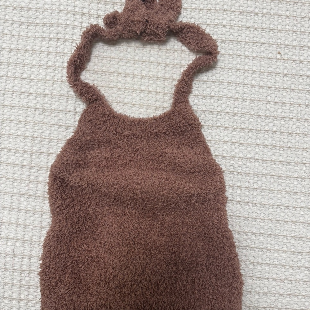 SKIMS Brown Fuzzy Women's Top